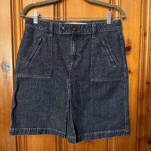 GAP Jeans denim front pleat skirt